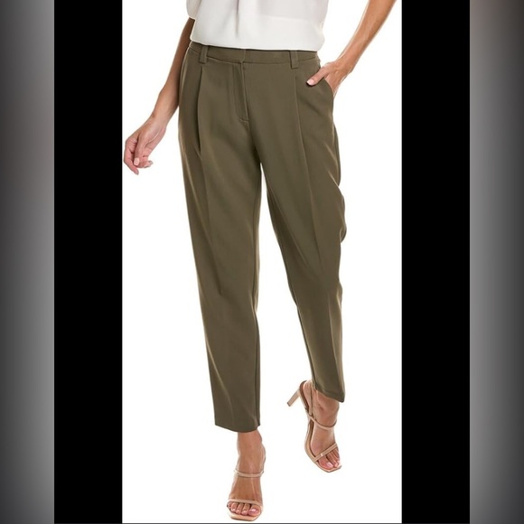 Vince women’s mid rise cropped linen trousers size 8 - Picture 1 of 13
